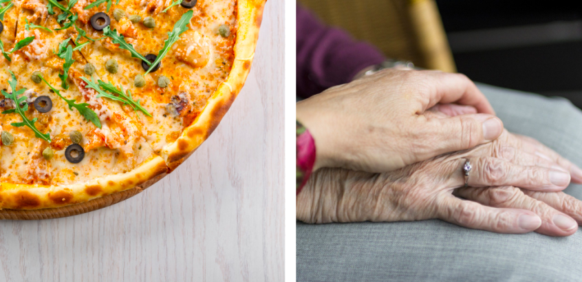Lilla Napoli delar ut gratis pizza till äldreboenden.